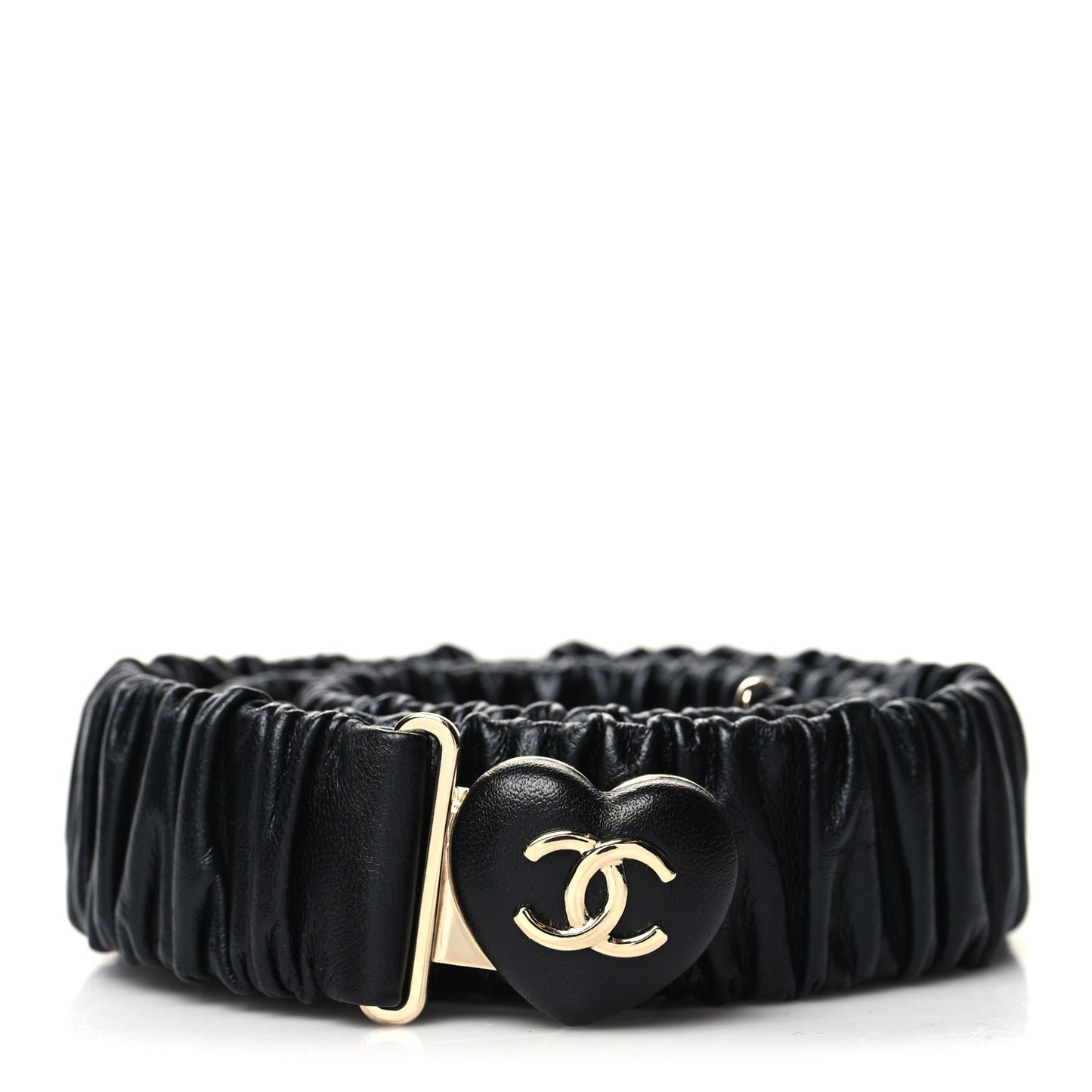 Calfskin CC Heart Belt 90 36 Black