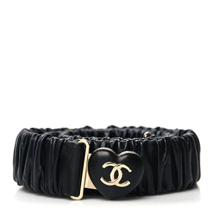 Chanel Calfskin CC Heart Belt 90 36 Black 1 of 4