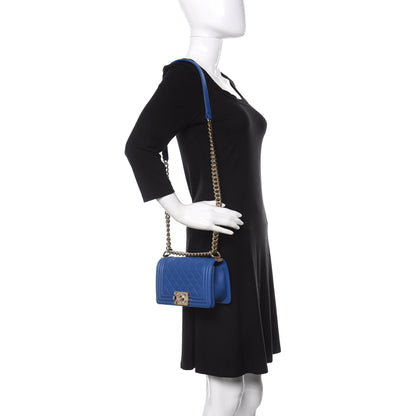 Chanel Calfskin Quilted Small Boy Flap Blue 3 of 9