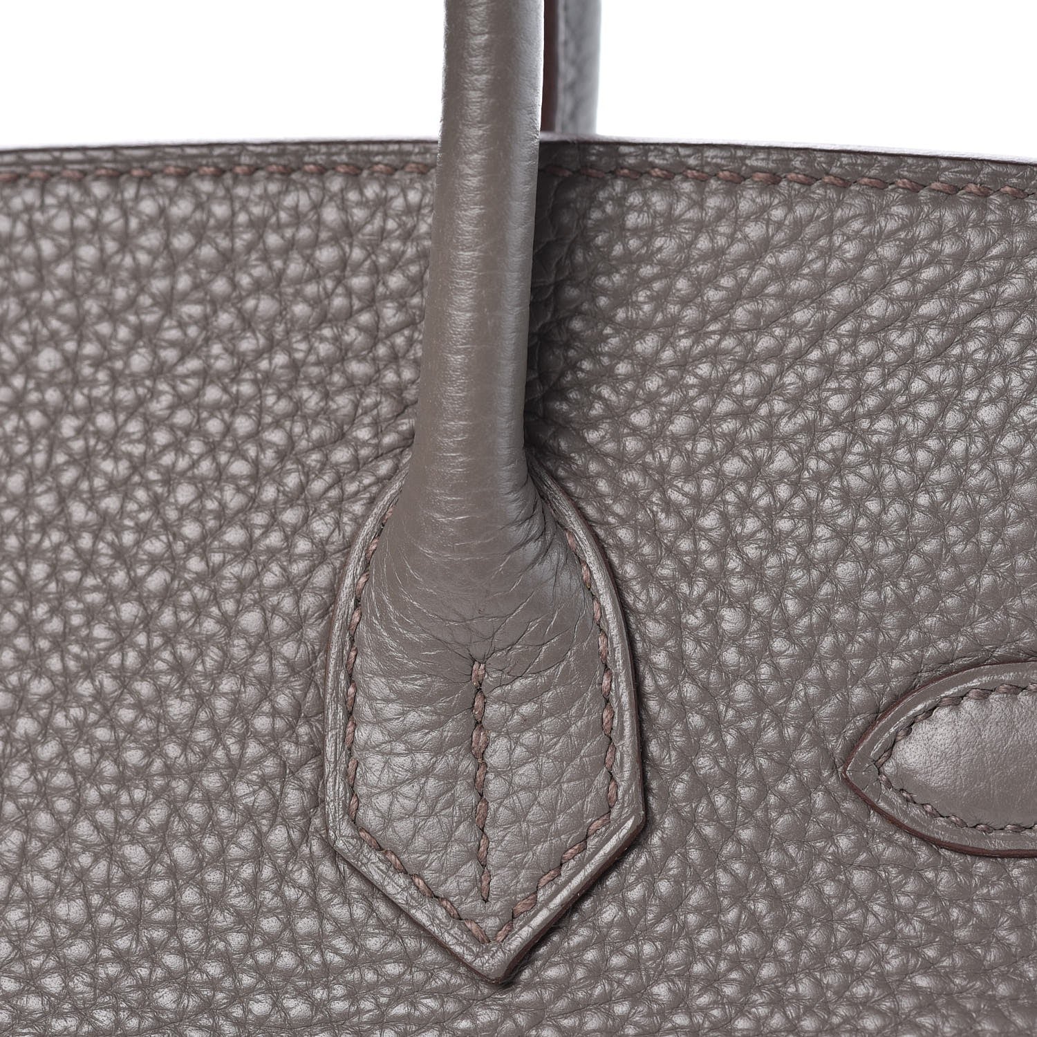 Hermes Taurillon Clemence Birkin 30 Etain 29 of 33