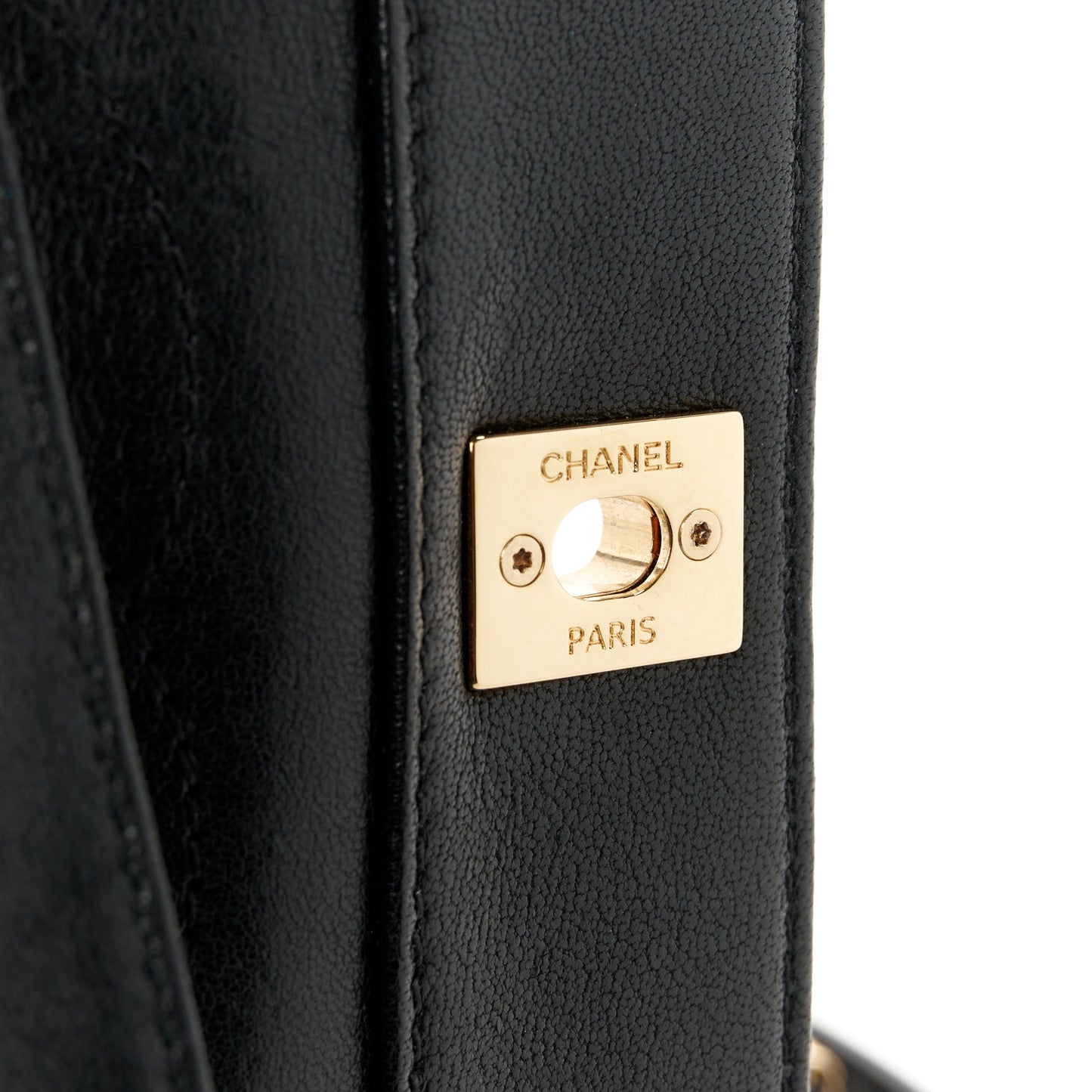 Sheepskin Quilted Medium Vintage Mademoiselle Flap Black