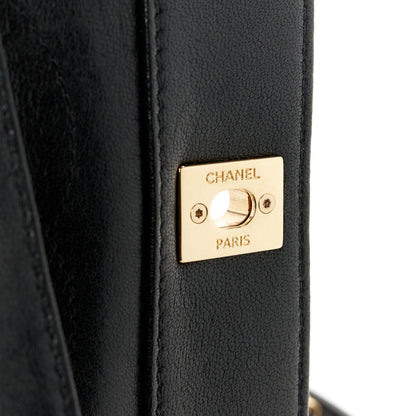 Chanel Sheepskin Quilted Medium Vintage Mademoiselle Flap Black 7 of 11