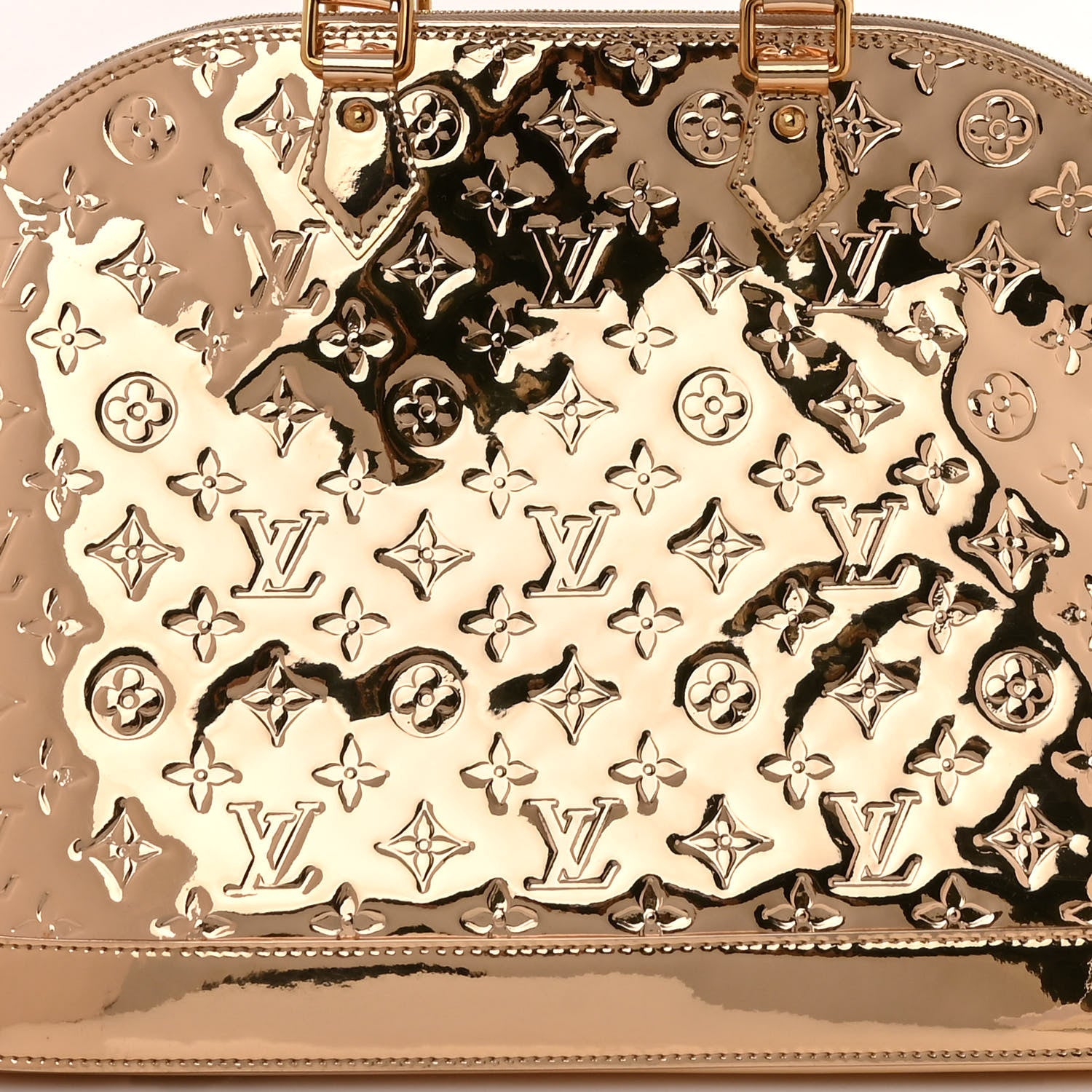 Louis Vuitton Monogram Miroir Alma MM Gold 7 of 10