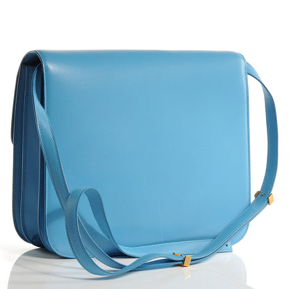 Celine Leather Large Classic Box Flap Bag Lagoon 3 of 9