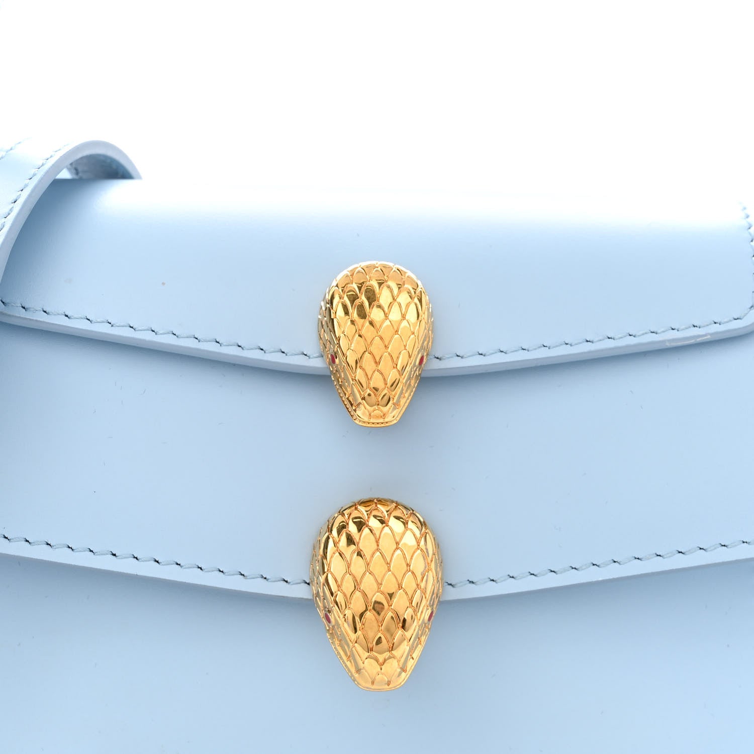 Bulgari x ALEXANDER WANG Calfskin Serpenti Top Handle Belt Bag Baby Blue 8 of 12