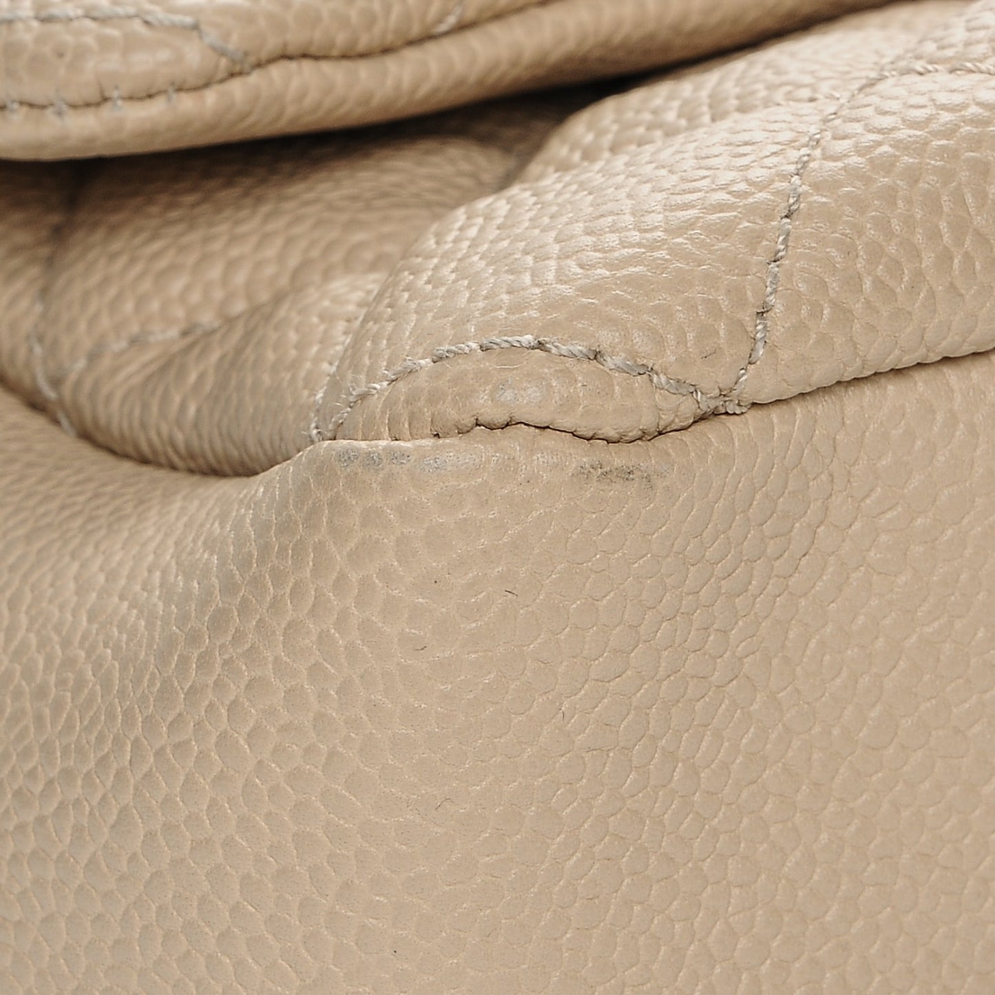Caviar Quilted Jumbo Easy Flap Beige