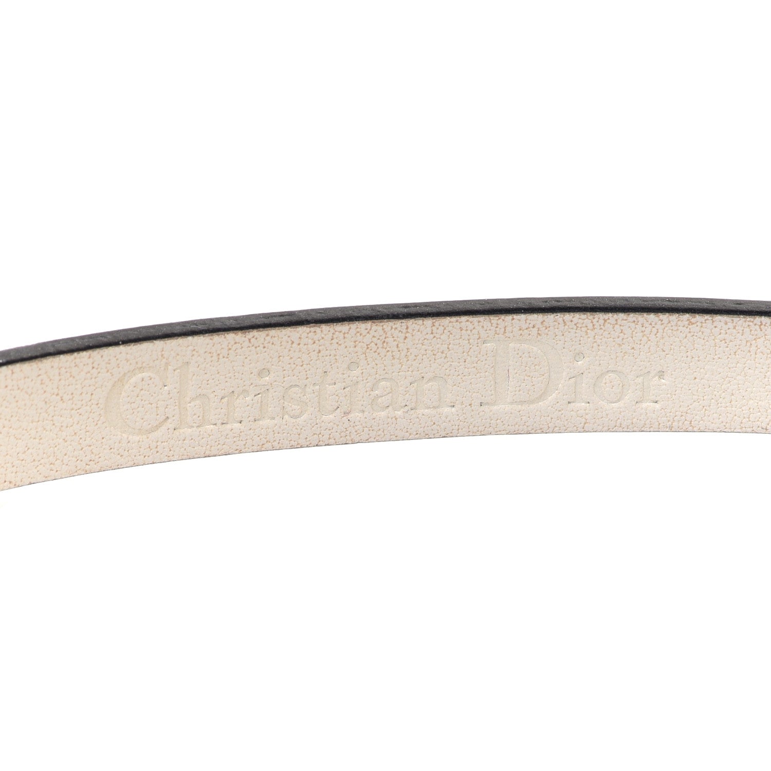 Christian Dior Calfskin J'Adior Logo Choker Necklace White 4 of 5