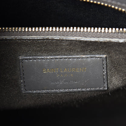 Saint Laurent Calfskin Crocodile Embossed Small Sac De Jour Fog 7 of 17