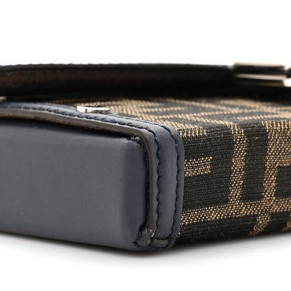 Fendi Recycled Fabric Jacquard Vitello King FF 1974 Baguette Soft Trunk Phone Pouch Tobacco Moro Notte 9 of 12