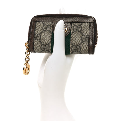 Gucci GG Supreme Monogram Web Ophidia Zip Around Key Case Beige New Acero 2 of 7