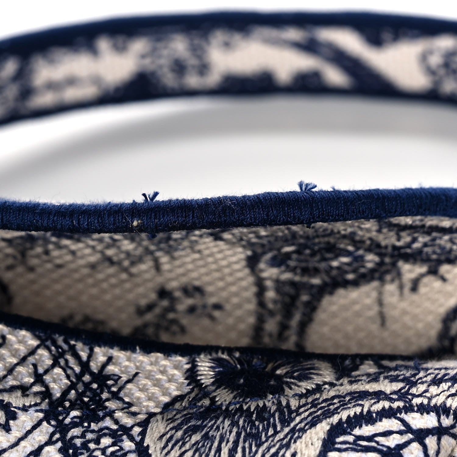 Christian Dior Canvas Embroidered Toile de Jouy Saddle Bag Blue 13 of 14