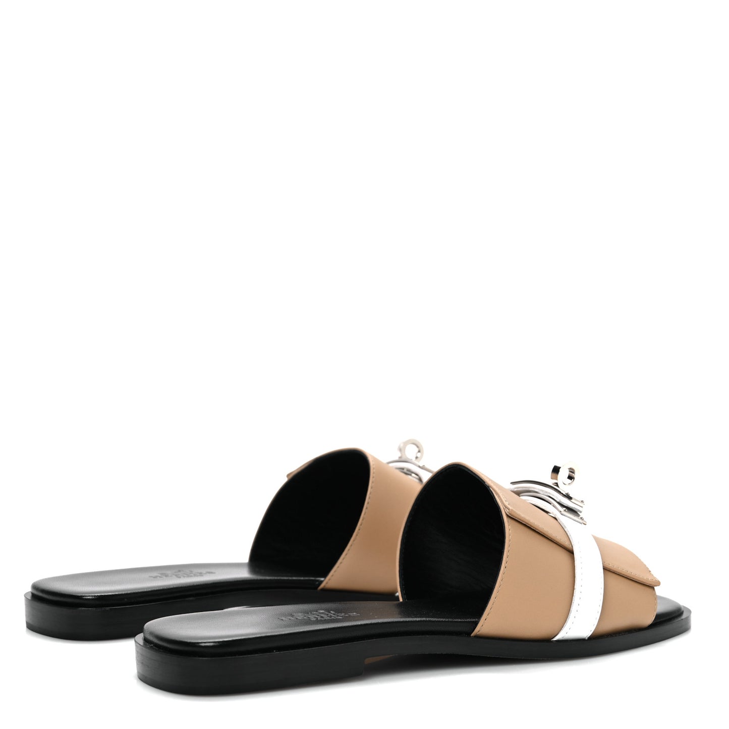 Calfskin Giulia Sandals 36 Beige Albinos White