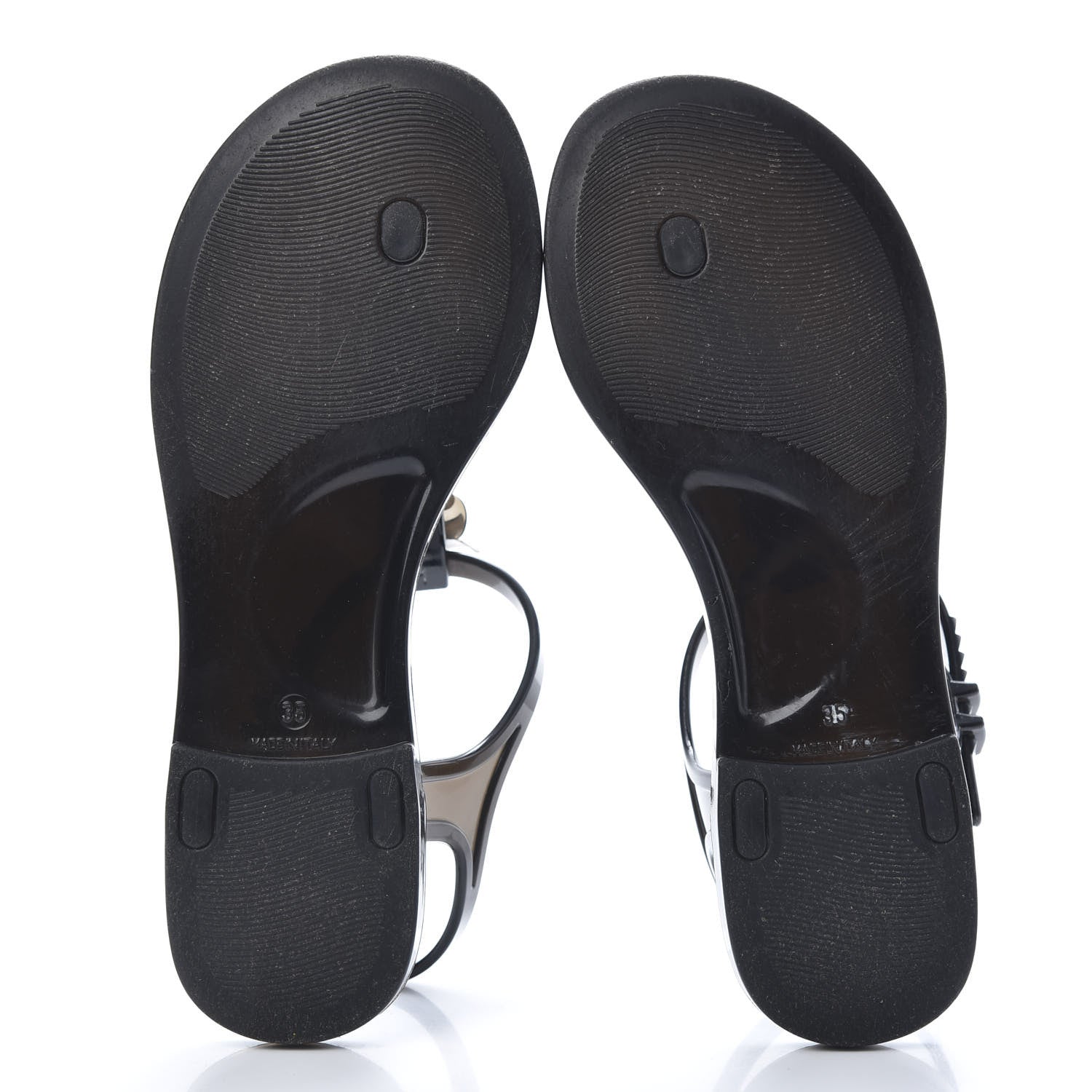Chanel Jelly Camellia Thong Sandals 35 Black 5 of 7