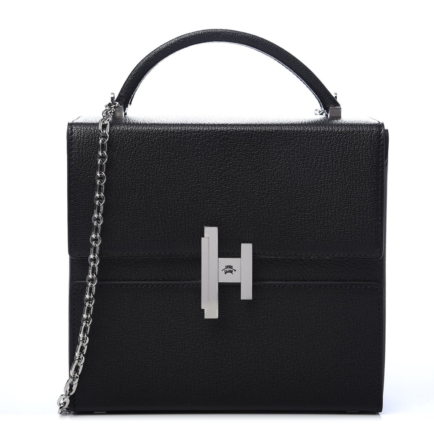 Chevre Mysore Cinhetic Boxy Top Handle Bag Black