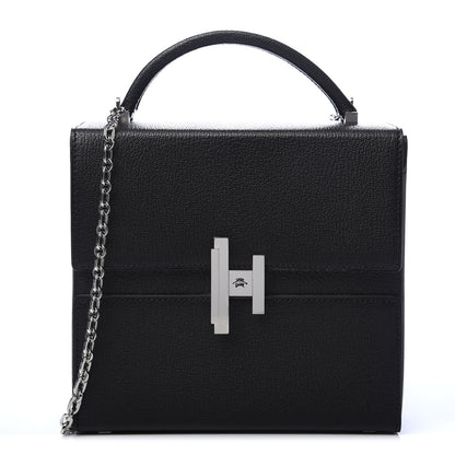 Hermes Chevre Mysore Cinhetic Boxy Top Handle Bag Black 1 of 10