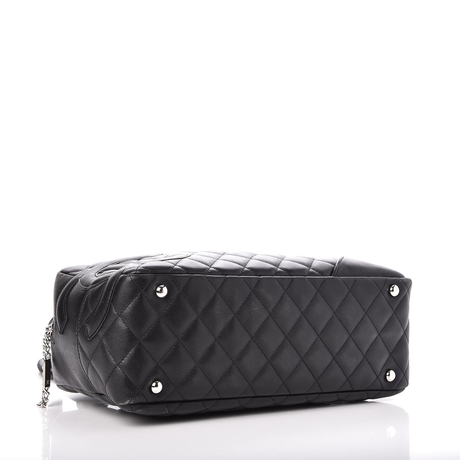 Chanel Calfskin Quilted Large Cambon Bowler Black 4 of 7