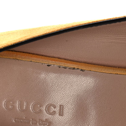 Gucci Kid Scamosciato GG Marmont Fringe 50mm Loafer Pumps 37.5 Crystal Copper 8 of 12