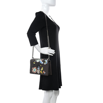 Christian Dior Calfskin Lambskin Paradise Medium Diorama Flap Bag Burgundy Multicolor 2 of 16