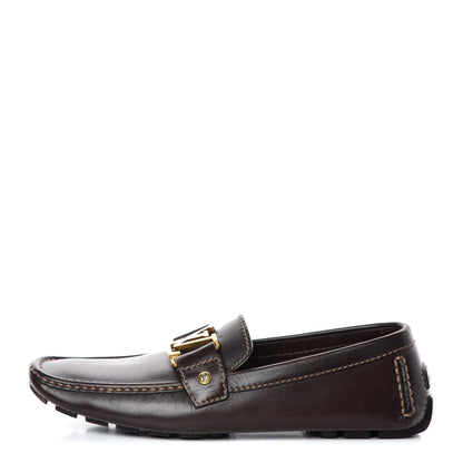 Louis Vuitton Calfskin Monte Carlo Moccasin Loafers 7 Cacao Brown 1 of 12