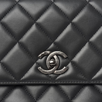 Chanel Lambskin Quilted Large Trendy CC Dual Handle Flap Bag Dark Grey 15 of 15