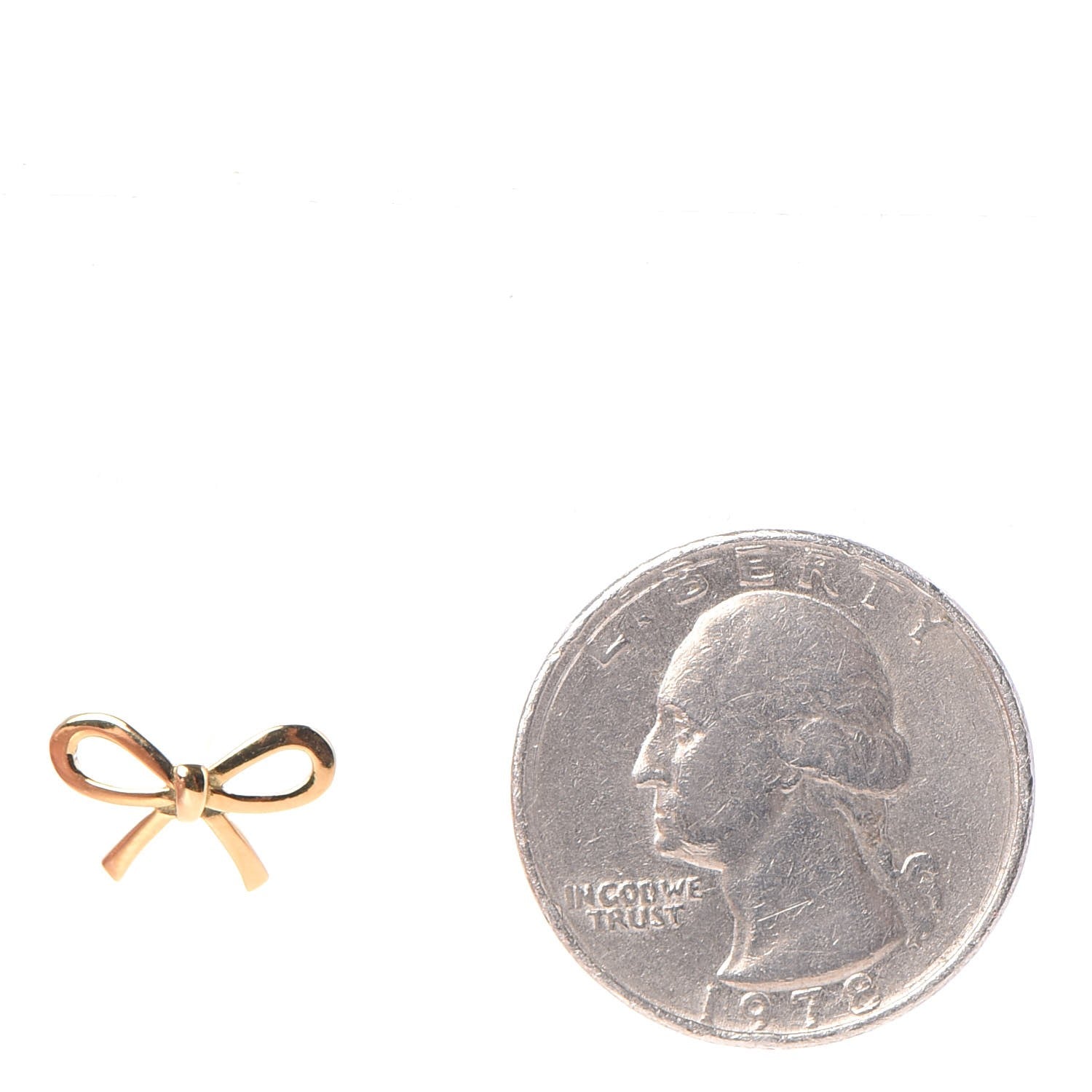 Tiffany 18K Yellow Gold Bow Earrings 2 of 5