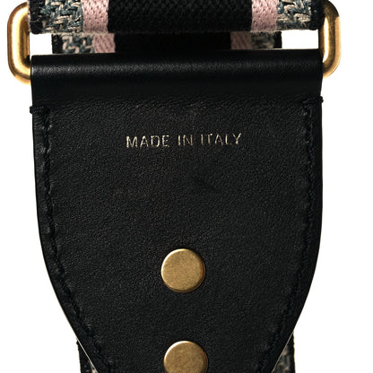 Christian Dior Canvas Embroidered Shoulder Strap Rose Multicolor 3 of 6