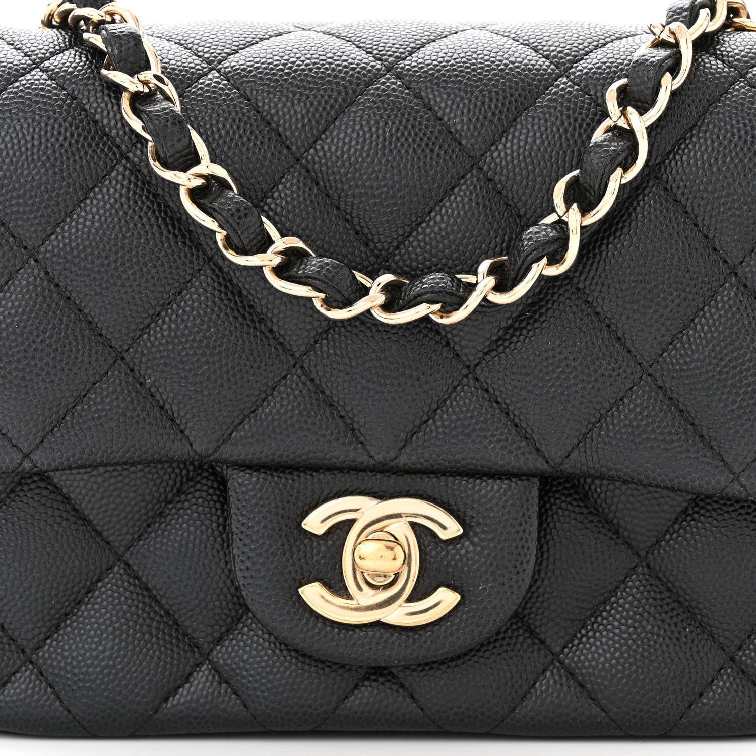 Chanel Caviar Quilted Mini Square Flap Black 8 of 11