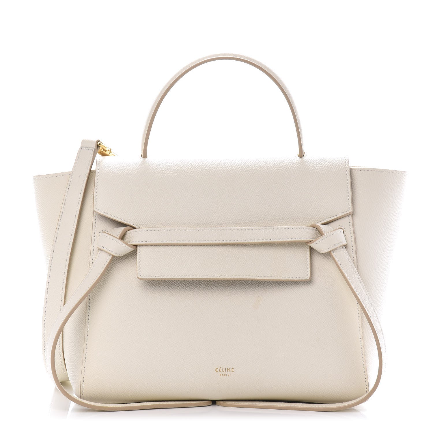 Celine Grained Calfskin Micro Belt Bag White 1 of 10