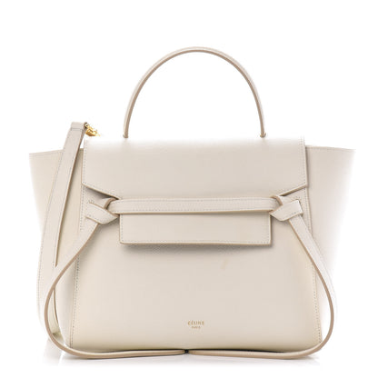 Celine Grained Calfskin Micro Belt Bag White 1 of 10