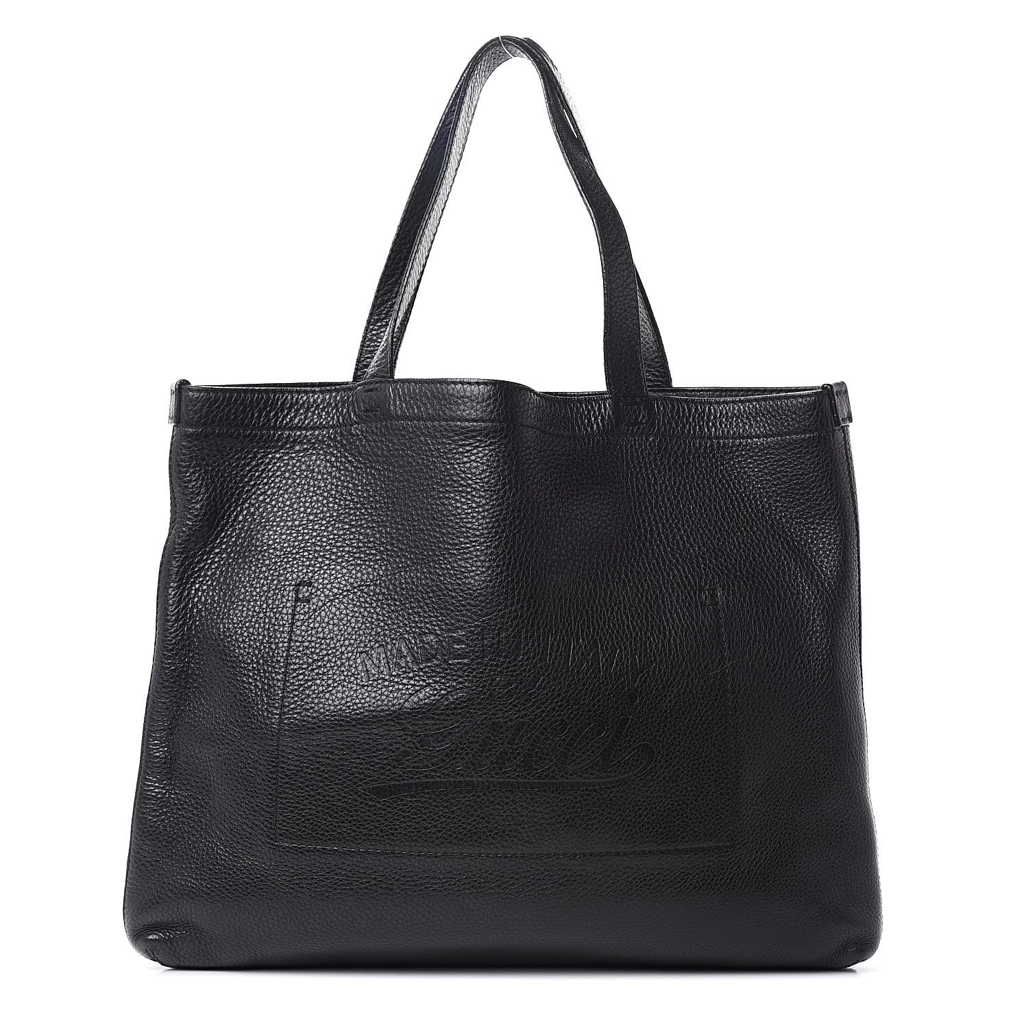 Gucci Calfskin Logo Tote Black 1 of 12