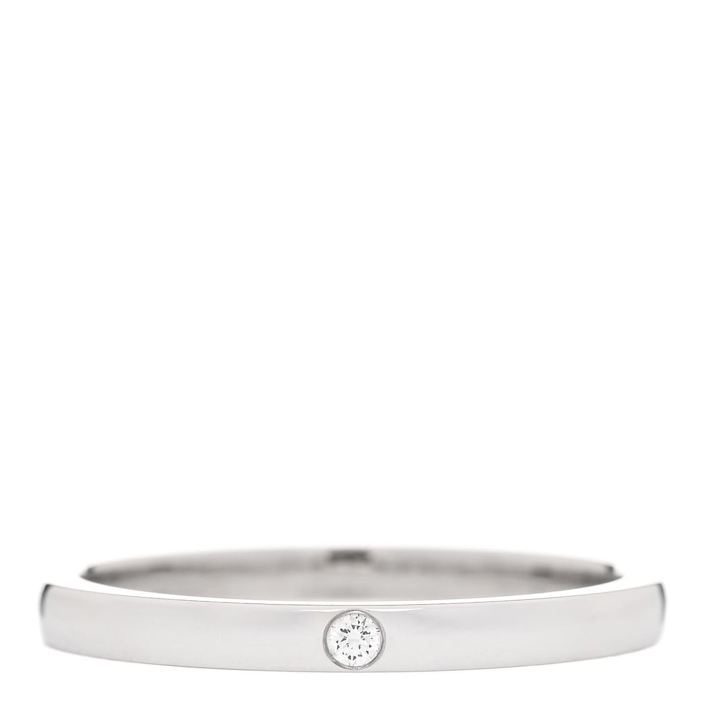 Platinum Diamond 2.1mm Ballerine Wedding Band Ring 53 6.25