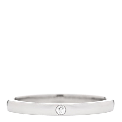 Cartier Platinum Diamond 2.1mm Ballerine Wedding Band Ring 53 6.25 1 of 4