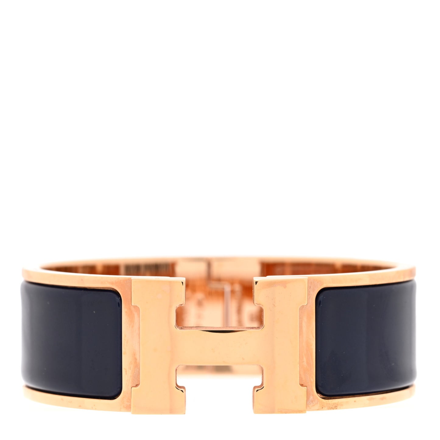 Enamel Wide Clic Clac H Bracelet PM Bleu Abysse