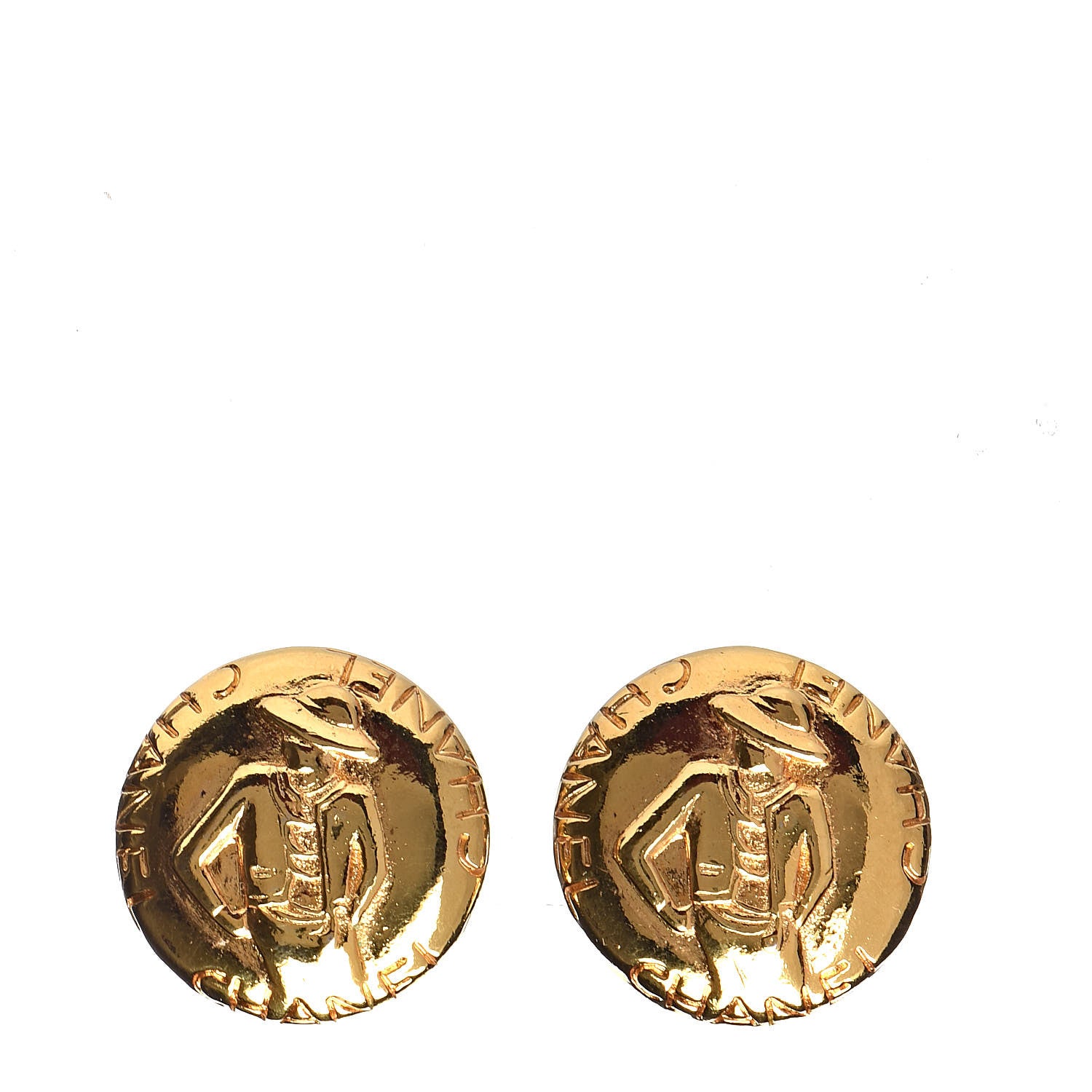 Chanel Coco Clip On Earrings Gold 1 of 4