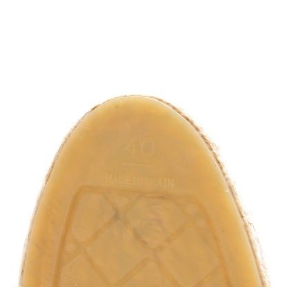 Chanel Lambskin CC Espadrilles 40 Beige Black 8 of 9
