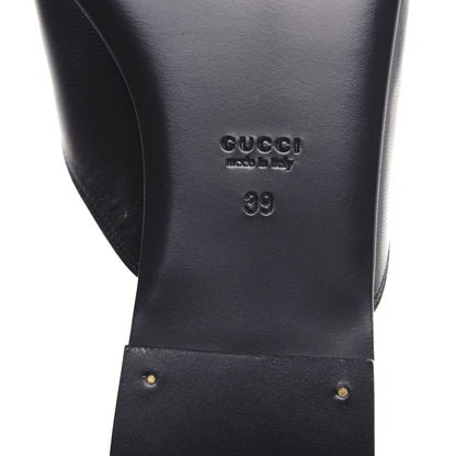 Gucci Malaga Kid Horsebit Slide Sandals 39 Black 9 of 11