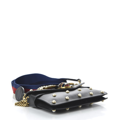 Gucci Nappa Pearl Studded Mini Queen Margaret Broadway Shoulder Bag Black 4 of 11