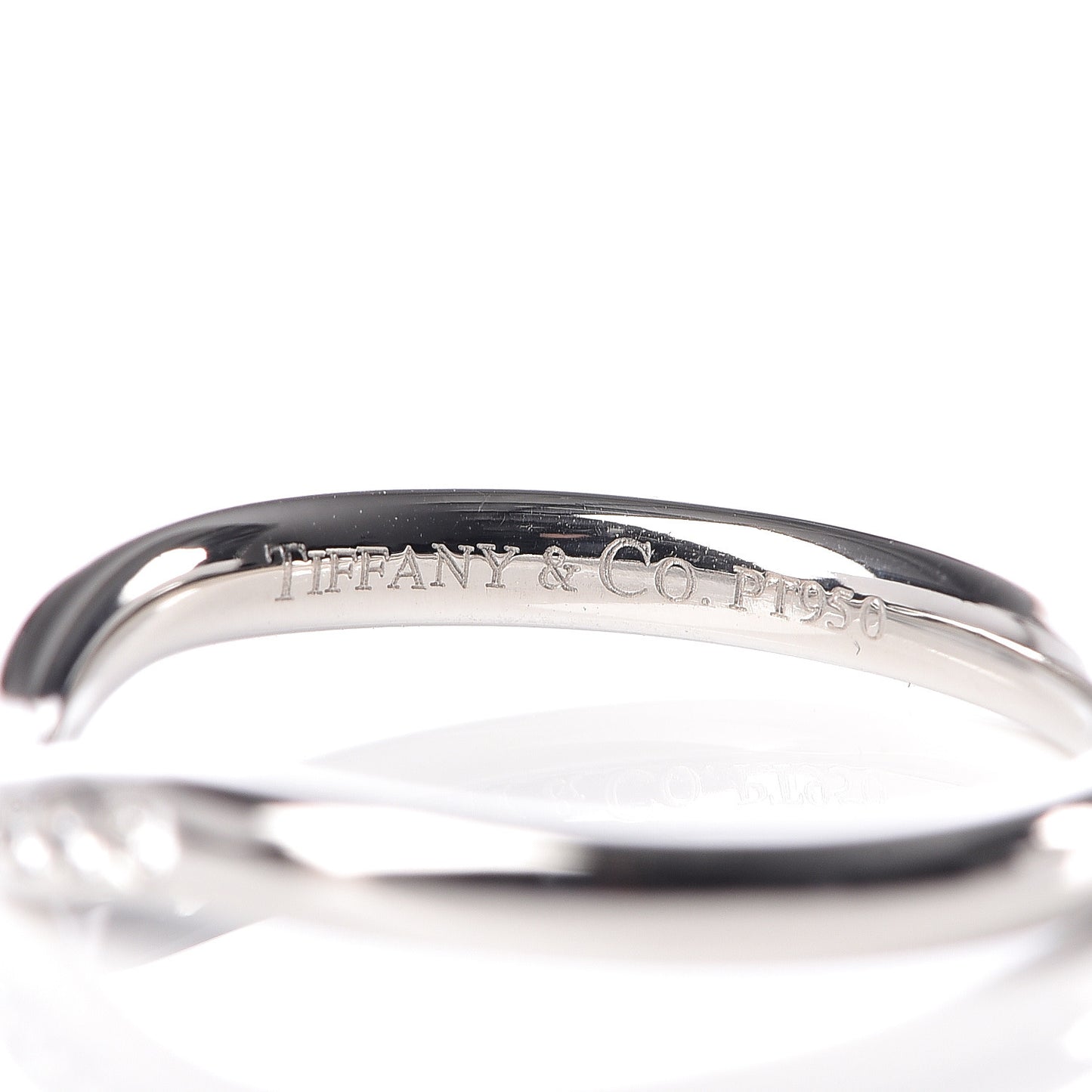 Platinum Diamond Elsa Peretti Curved Wedding Band Ring 48 4.5