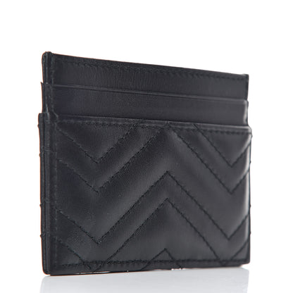 Gucci Calfskin Matelasse GG Marmont Card Holder Black 3 of 8