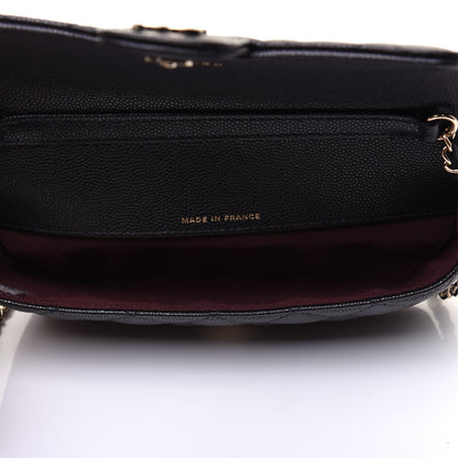 Chanel Caviar Quilted Glasses Case With Chain Black 6 of 14