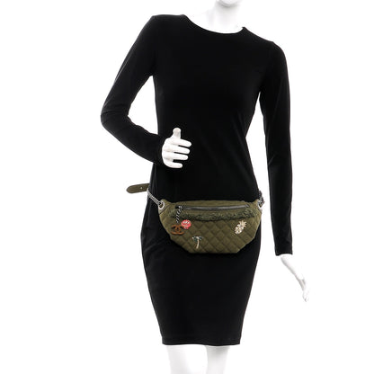 Chanel Canvas Lambskin Quilted Coco Cuba Charms Waist Bag Khaki 2 of 14
