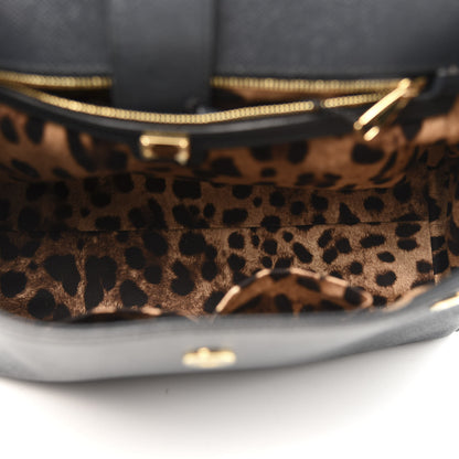 Dolce & Gabbana Dauphine Large Bi-Color Miss Sicily Satchel Black Brown 5 of 10