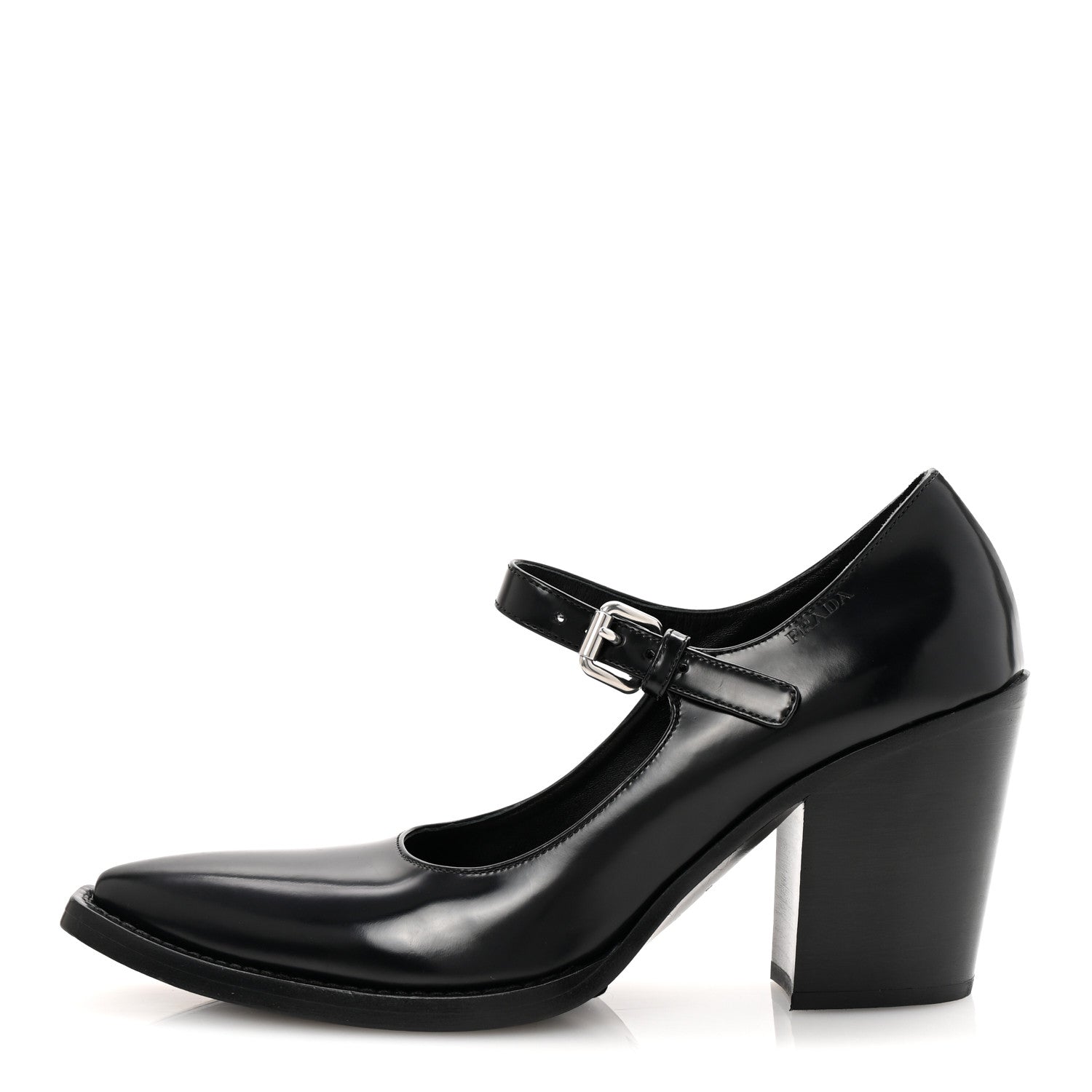 Prada Spazzolato Mary Jane 90mm Pumps 40.5 Black 1 of 8