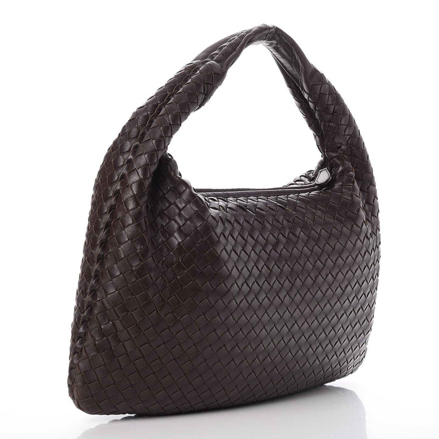 Nappa Intrecciato Medium Veneta Hobo Ebano
