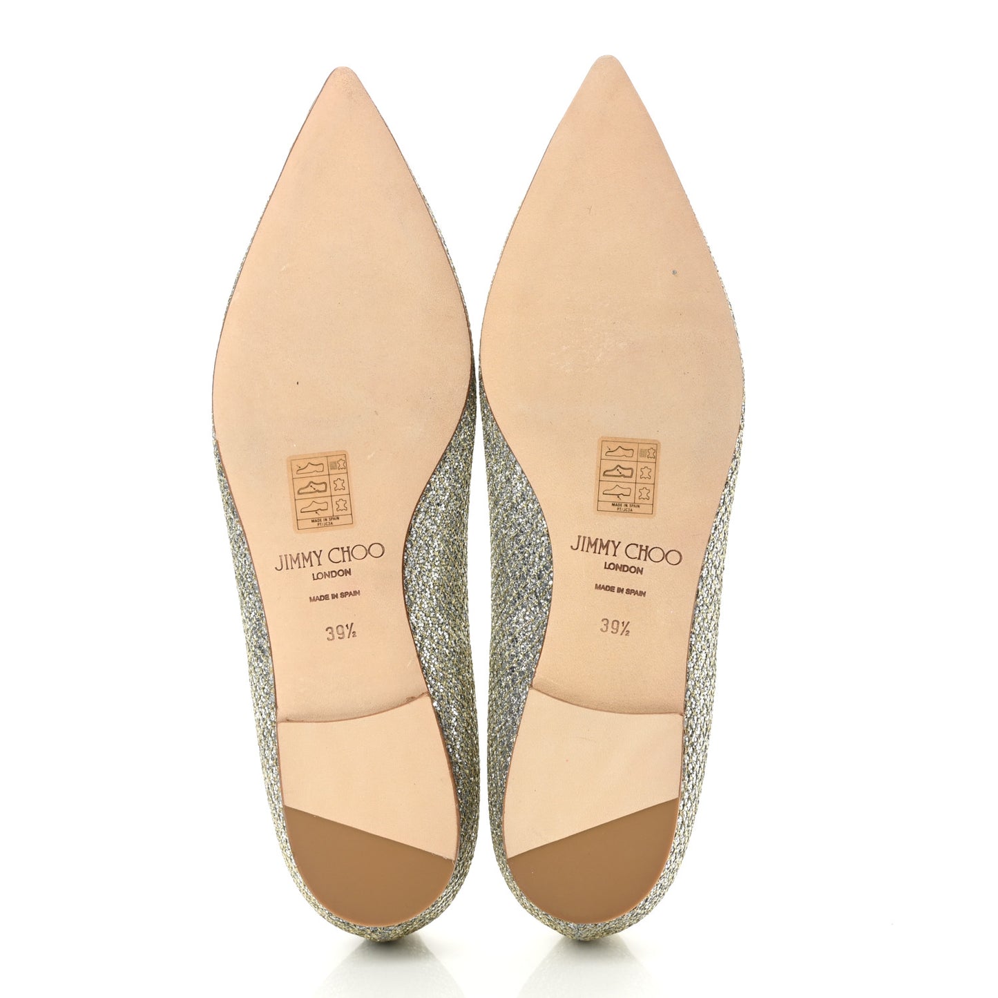 Glitter Alina Flats 39.5 Antique Gold