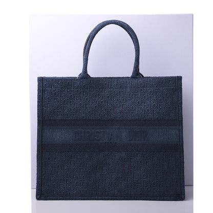 Christian Dior Oblique Denim Book Tote Denim Blue 10 of 10
