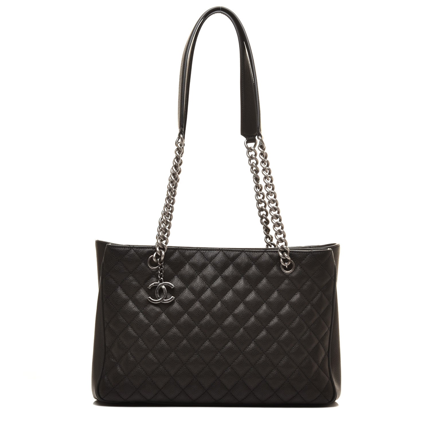 Chanel Caviar Quilted Medium Rock In Rome Tote Black 1 of 10