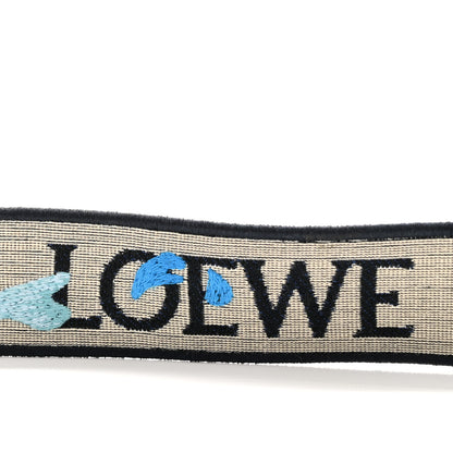 Loewe X HOWLS MOVING CASTLE Calfskin Calcifer Jacquard Anagram Strap Blue 3 of 8