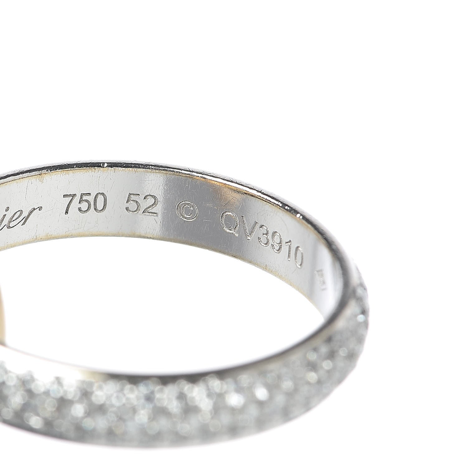 Cartier 18K White Yellow Pink Gold Diamond Classic Trinity Paved Ring 52 6 5 of 7