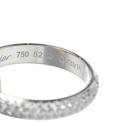 Cartier 18K White Yellow Pink Gold Diamond Classic Trinity Paved Ring 52 6 5 of 7